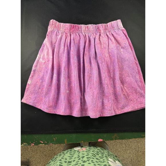 Dharma Trading Co. Other - Shirleigh's Marbled art Kid skirt Pink Hand dyed cotton size L Made in the USA